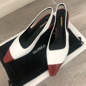 sold out. BRAND NEW SALONDEJU Vintage Hexagonal shape heel